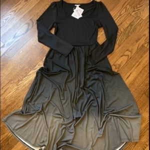 Lularoe Black Ombre Ryane Empire Waist Dress (Small)